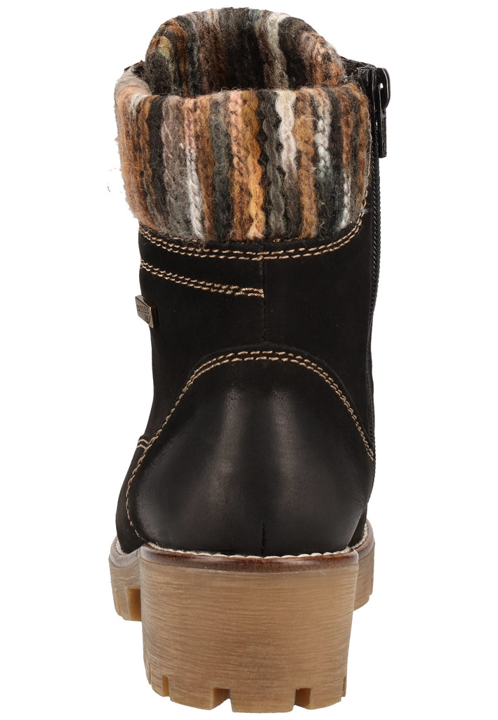 Remonte Stiefelette Leder/Textil Schwarz/Grau Warmfutter - surf4shoes