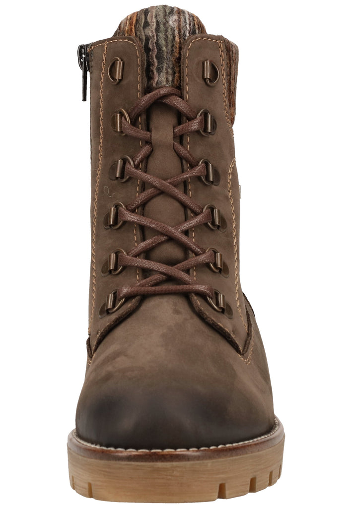Remonte Stiefelette Lederimitat Grau/Braun Warmfutter - surf4shoes