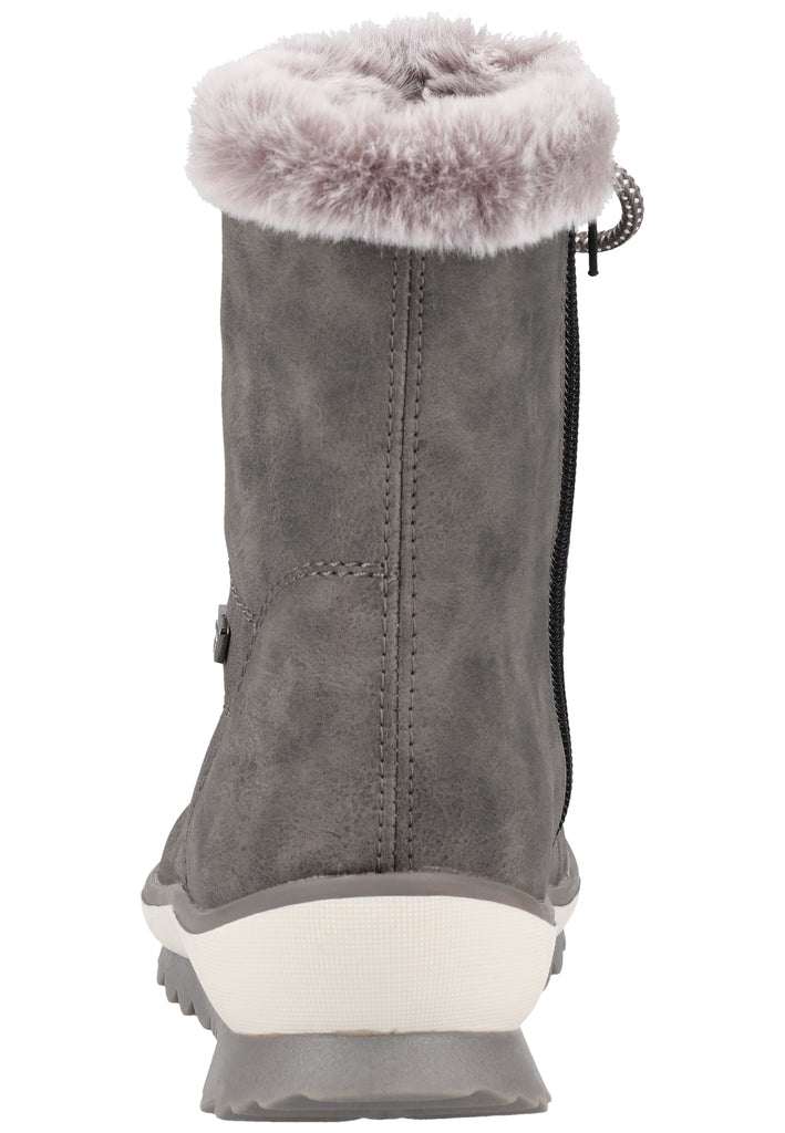 Remonte Stiefelette Lederimitat Grau Warmfutter - surf4shoes