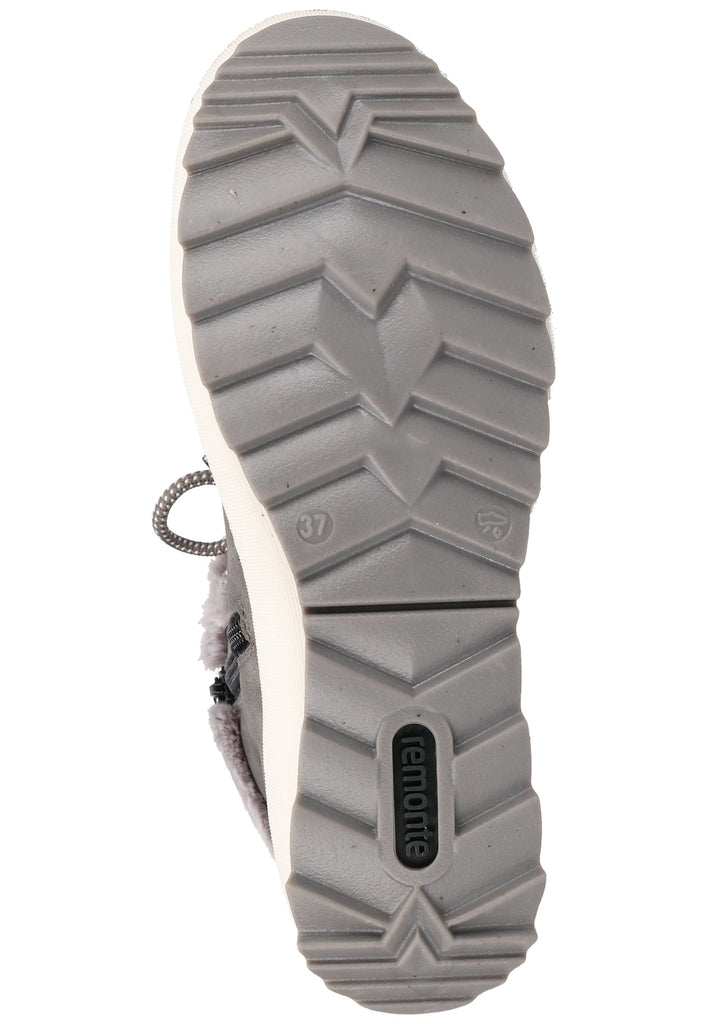 Remonte Stiefelette Lederimitat Grau Warmfutter - surf4shoes