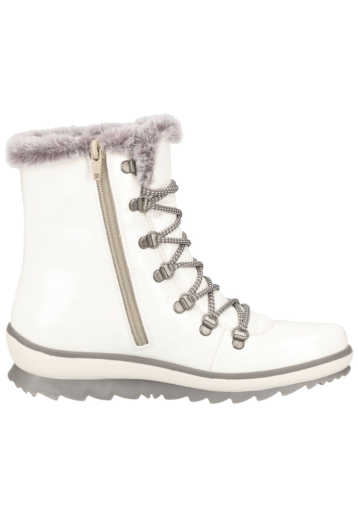 Remonte Stiefelette Lederimitat Weiß Warmfutter - surf4shoes