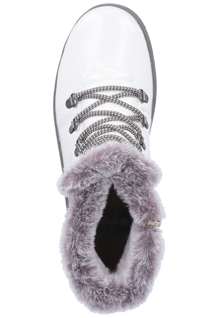 Remonte Stiefelette Lederimitat Weiß Warmfutter - surf4shoes