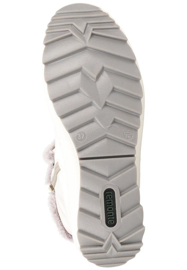 Remonte Stiefelette Lederimitat Weiß Warmfutter - surf4shoes