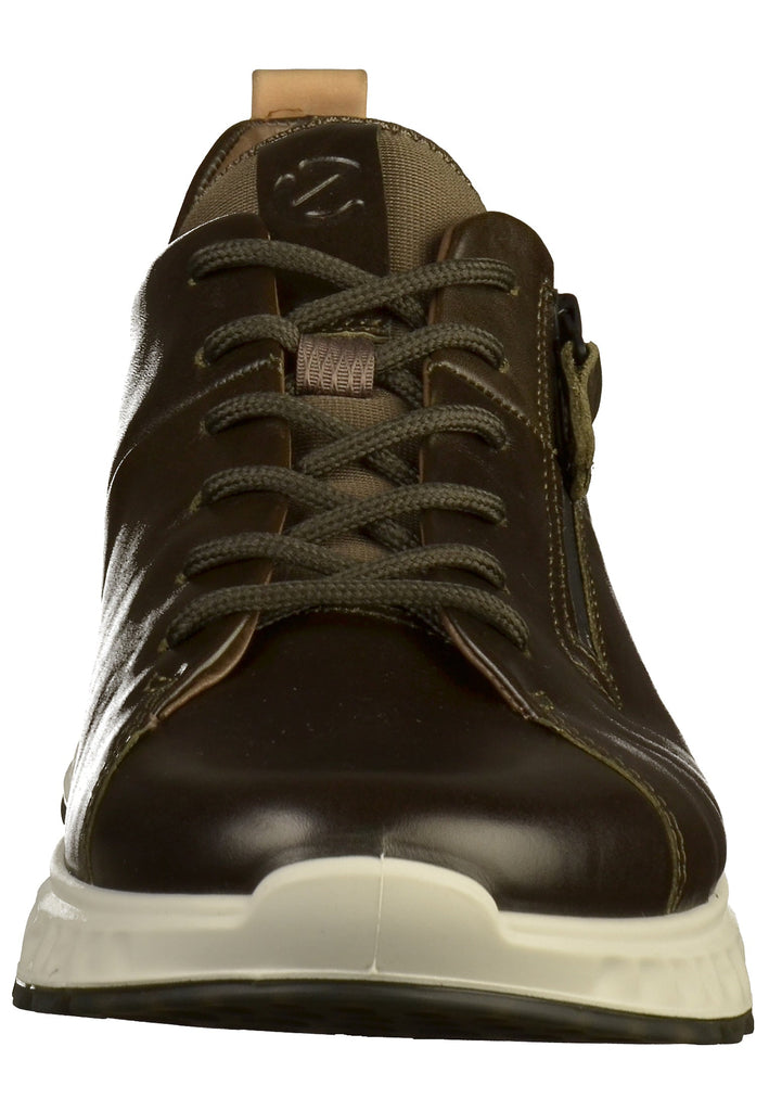 ecco Sneaker Leder Oliv - surf4shoes