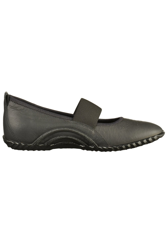 ecco Ballerinas Leder Schwarz - surf4shoes