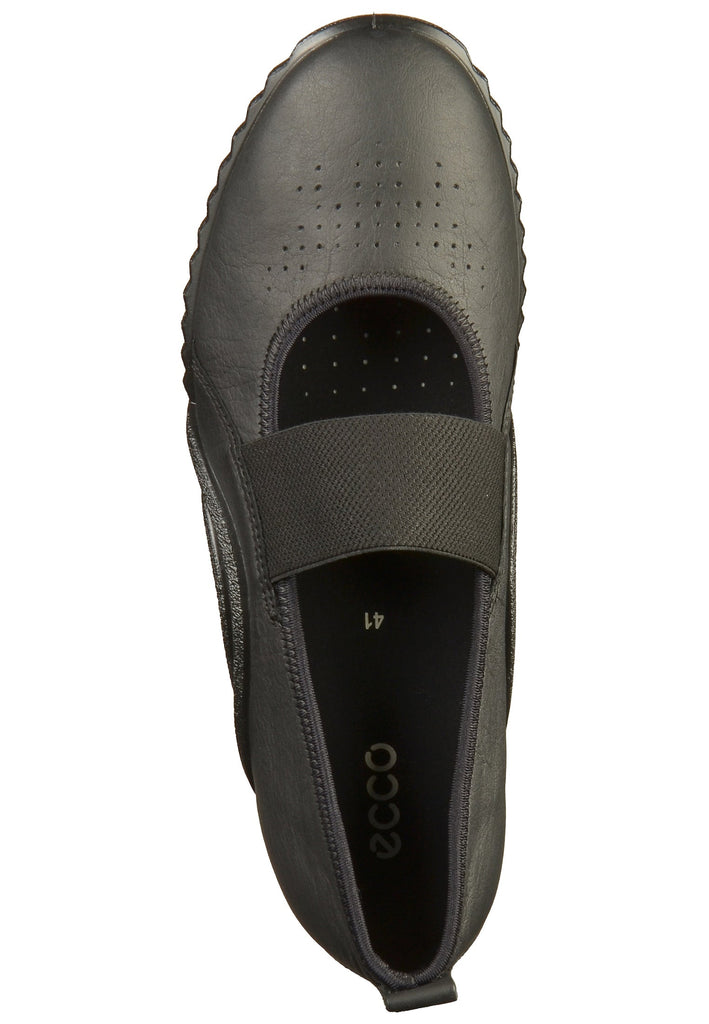 ecco Ballerinas Leder Schwarz - surf4shoes