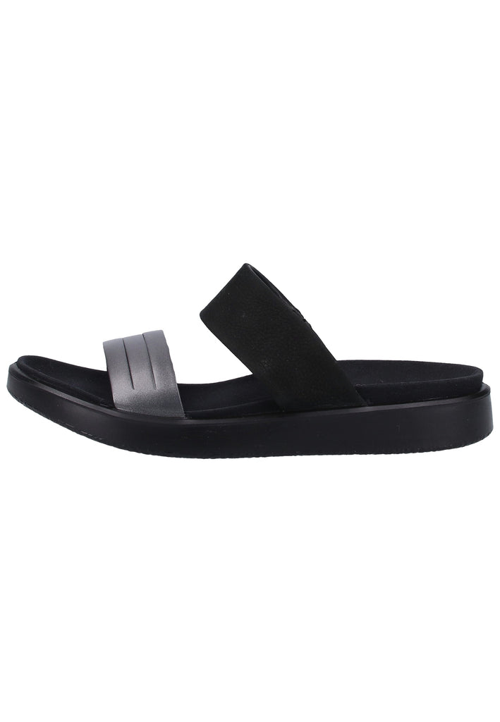 ecco Pantoletten Veloursleder Schwarz - surf4shoes
