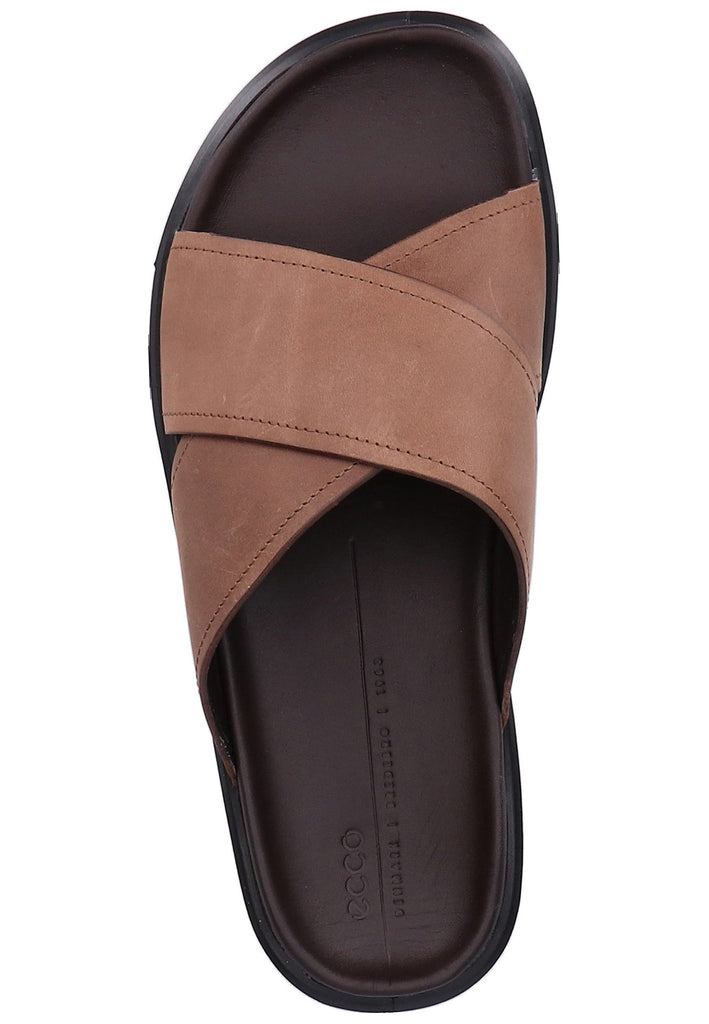 ecco Pantoletten Nubukleder Braun - surf4shoes