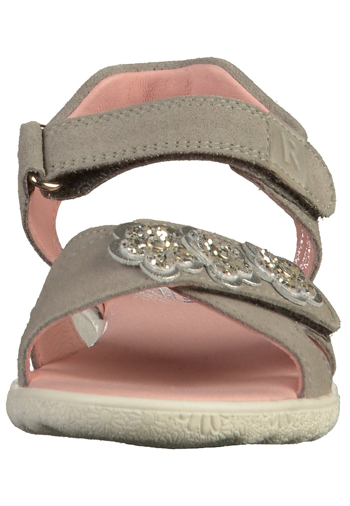 Richter Sandalen Veloursleder Grau/Silber - surf4shoes