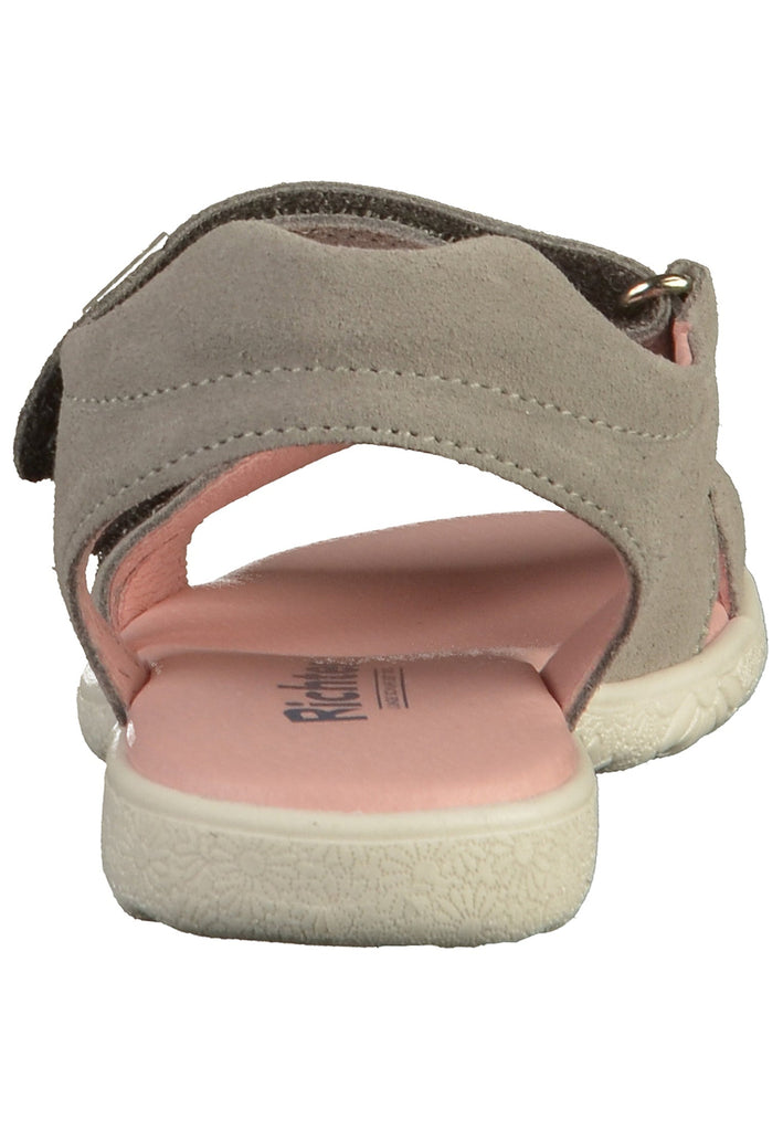 Richter Sandalen Veloursleder Grau/Silber - surf4shoes