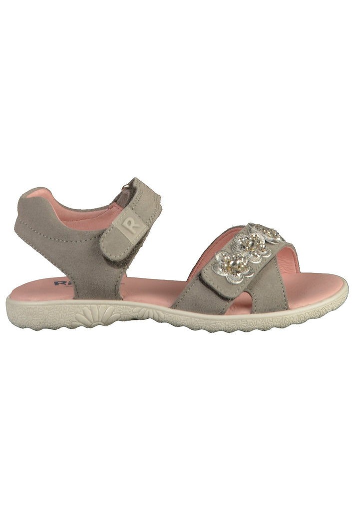 Richter Sandalen Veloursleder Grau/Silber - surf4shoes