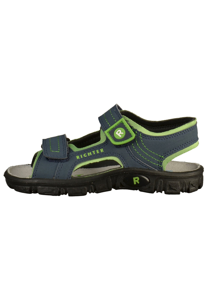 Richter Sandalen Textil Blau/Grün - surf4shoes