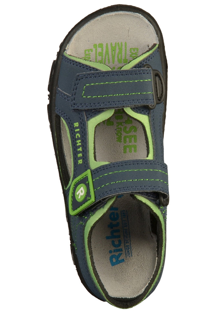 Richter Sandalen Textil Blau/Grün - surf4shoes
