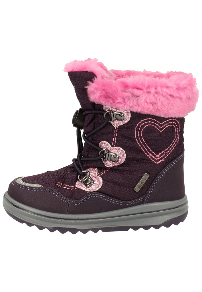 Richter Stiefel Lederimitat/Textil Aubergine Warmfutter - surf4shoes
