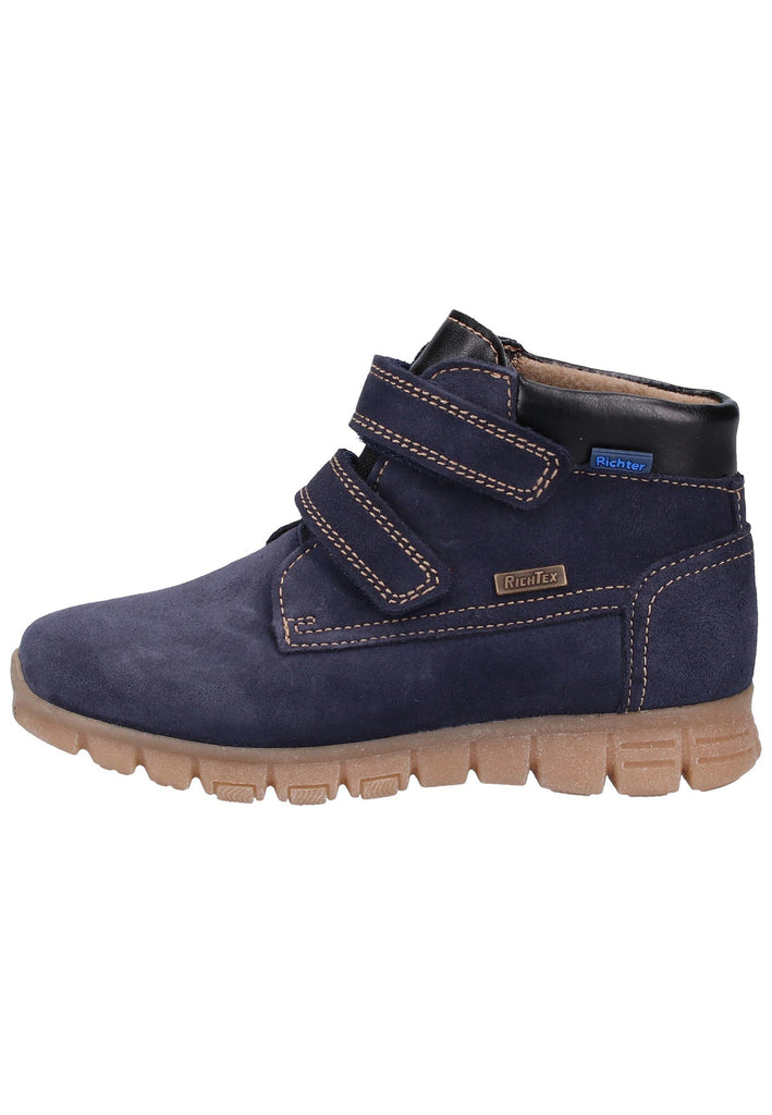 Richter Stiefelette Veloursleder/Textil Blau - surf4shoes