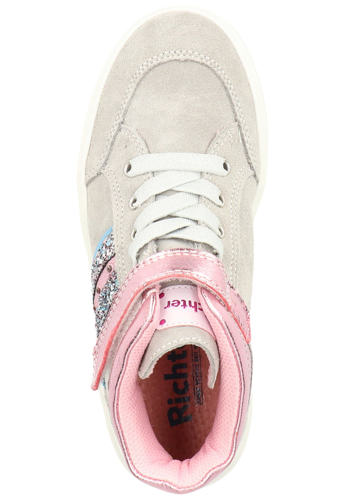Richter Sneaker Veloursleder/Textil Grau/Rosa - surf4shoes