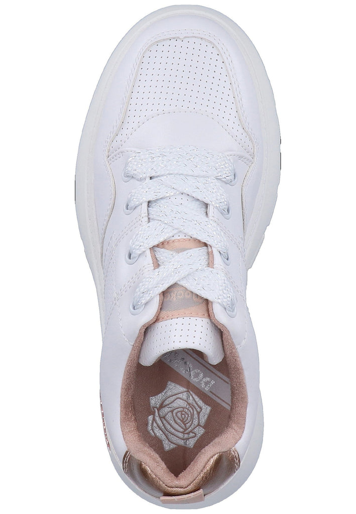 Dockers Halbschuhe Nappaleder Weiß/Rosa - surf4shoes