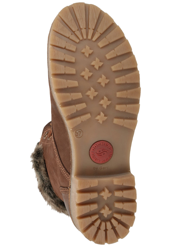 Dockers Stiefelette Nubukleder Schoko Warmfutter - surf4shoes