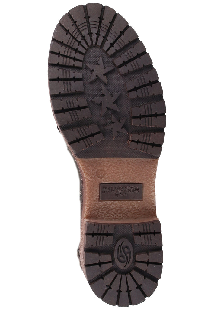 Dockers Stiefelette Lederimitat/Textil Grau - surf4shoes