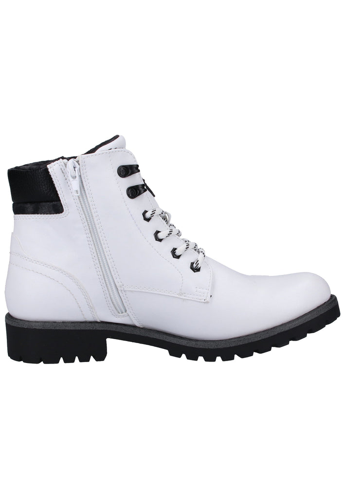 Dockers Stiefelette Lederimitat Weiß - surf4shoes