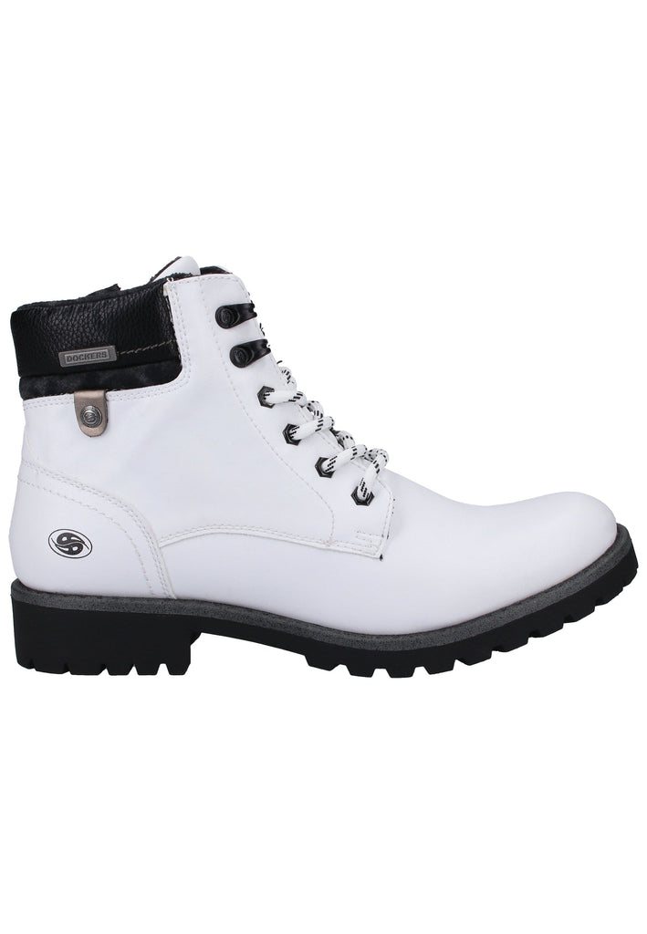Dockers Stiefelette Lederimitat Weiß - surf4shoes