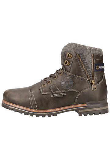 Dockers Stiefelette Lederimitat Dunkelgrau Warmfutter - surf4shoes