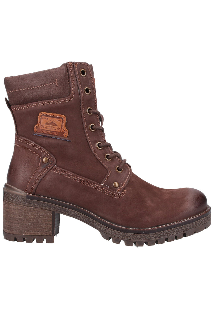 Dockers Stiefelette Nubukleder Schoko - surf4shoes