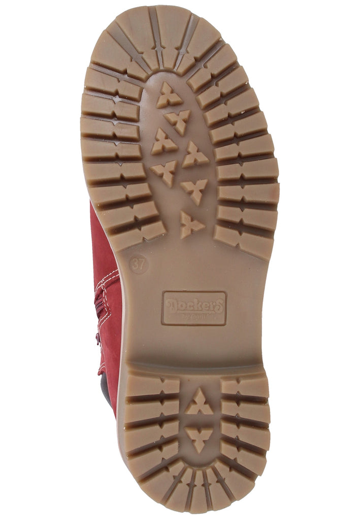 Dockers Stiefelette Nubukleder Bordeaux Warmfutter - surf4shoes