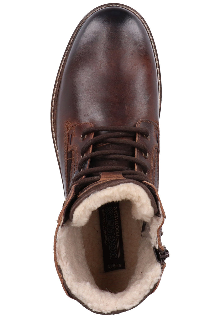 Dockers Stiefelette Nappaleder Braun Warmfutter - surf4shoes