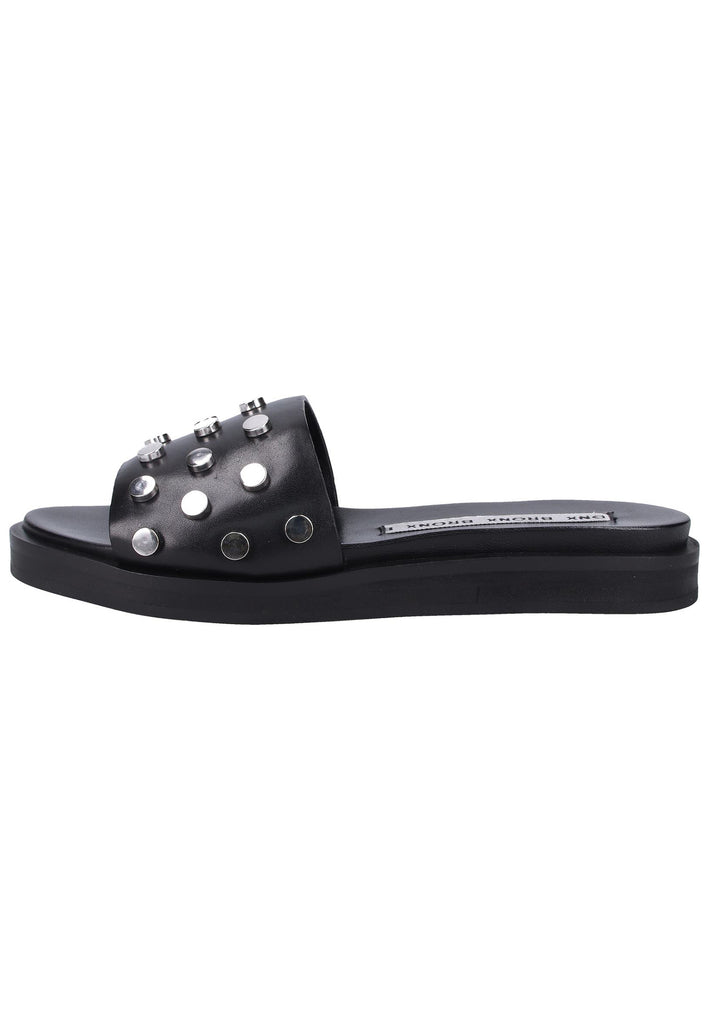 Bronx Pantoletten Leder Schwarz - surf4shoes