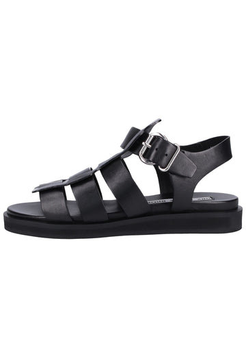 Bronx Sandalen Leder Schwarz - surf4shoes