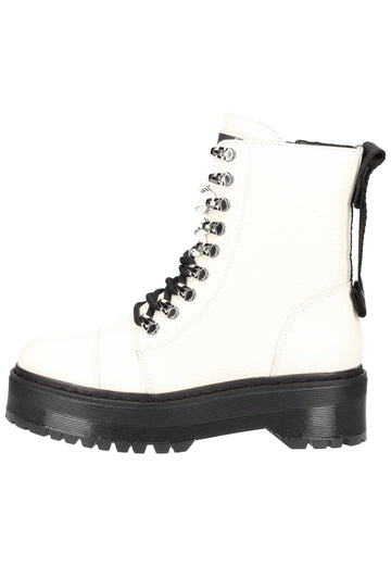 Bronx Stiefelette Nappaleder Weiß - surf4shoes