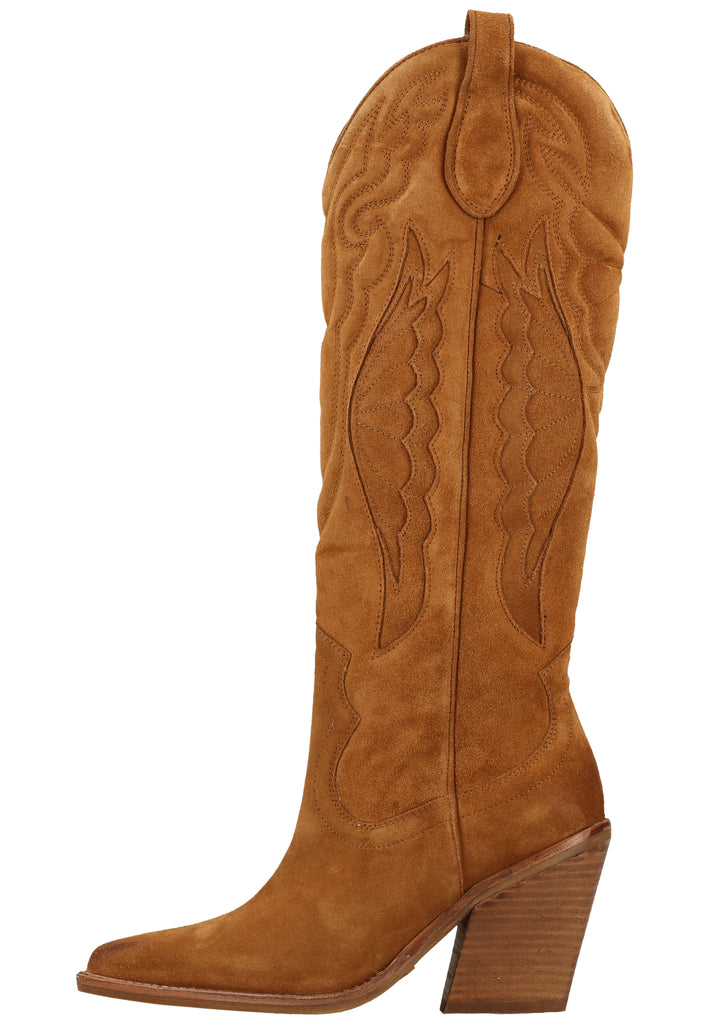 Bronx Stiefel Veloursleder Cognac - surf4shoes