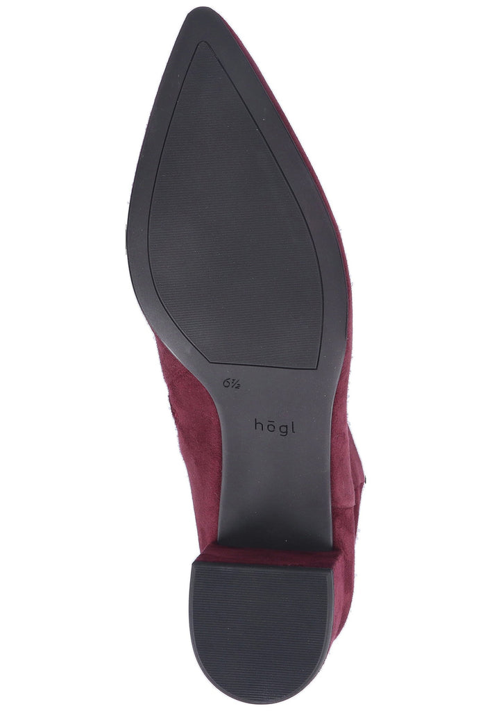 Högl Stiefelette Veloursleder Rot - surf4shoes
