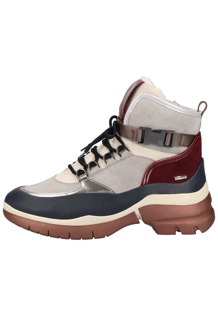 Högl Stiefelette Samt Blau/Grau Warmfutter - surf4shoes
