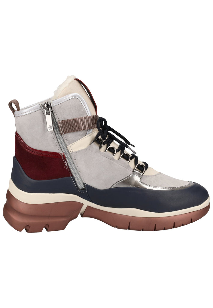 Högl Stiefelette Samt Blau/Grau Warmfutter - surf4shoes