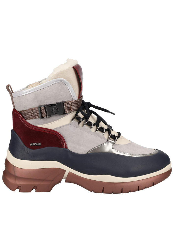 Högl Stiefelette Samt Blau/Grau Warmfutter - surf4shoes