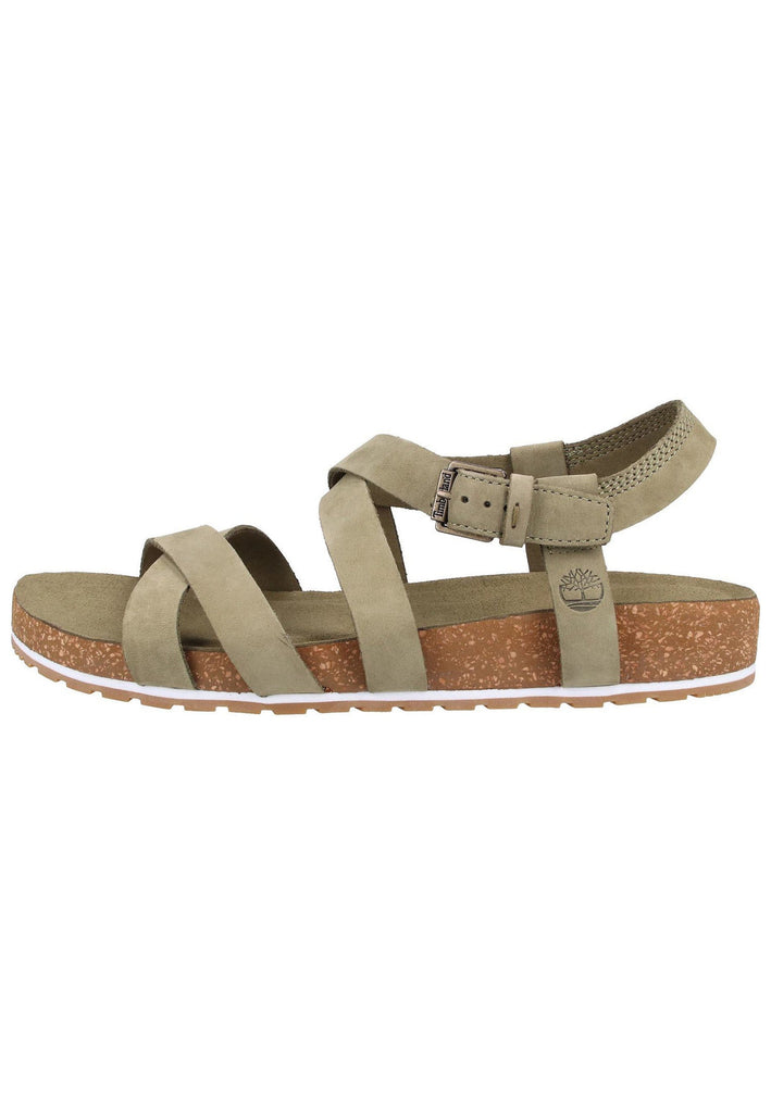 Timberland Sandalen Nubukleder Oliv - surf4shoes