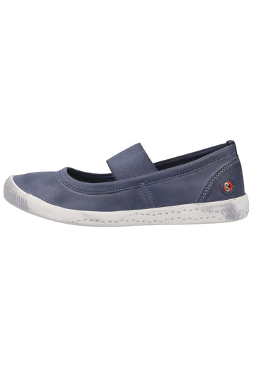 softinos Ballerinas Leder Navy - surf4shoes