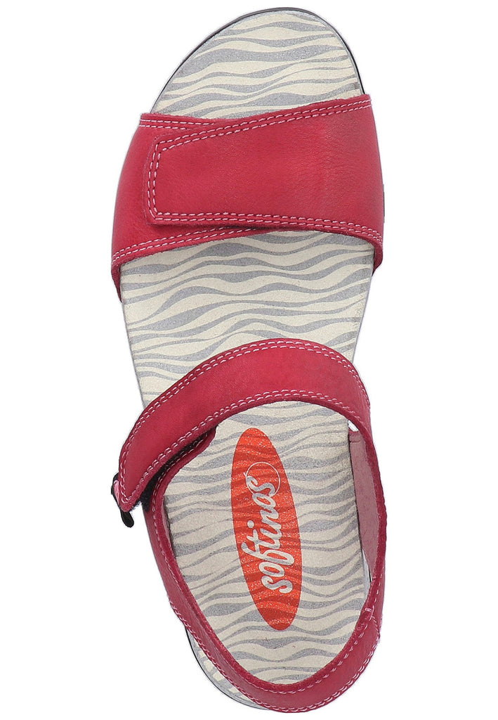 softinos Sandalen Leder Rot - surf4shoes