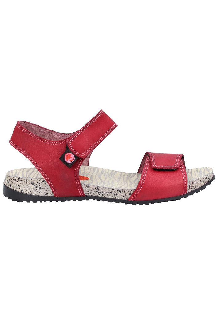 softinos Sandalen Leder Rot - surf4shoes