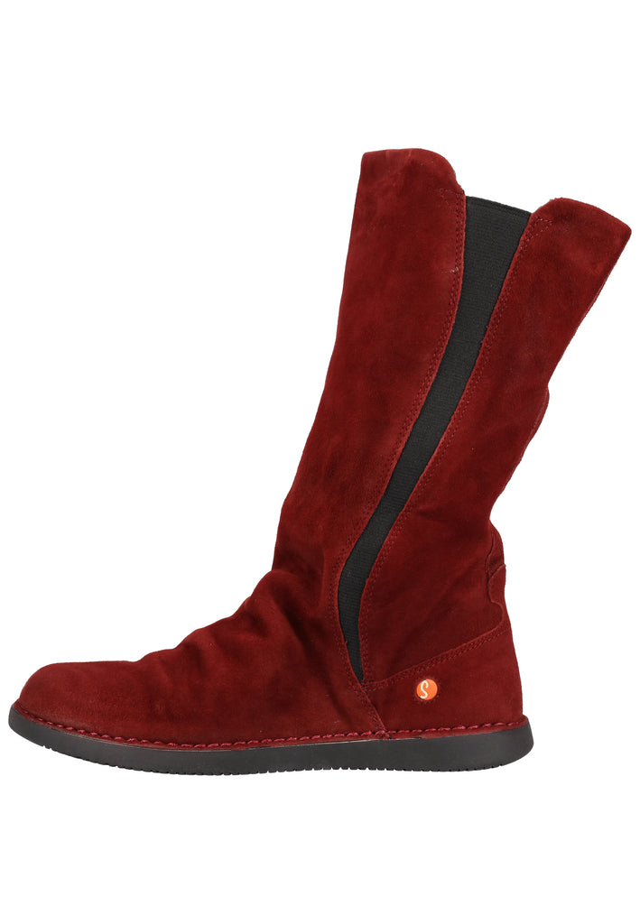 softinos Stiefel Veloursleder Rot Warmfutter - surf4shoes
