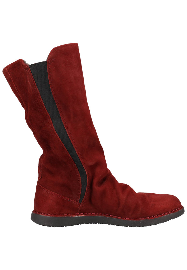 softinos Stiefel Veloursleder Rot Warmfutter - surf4shoes