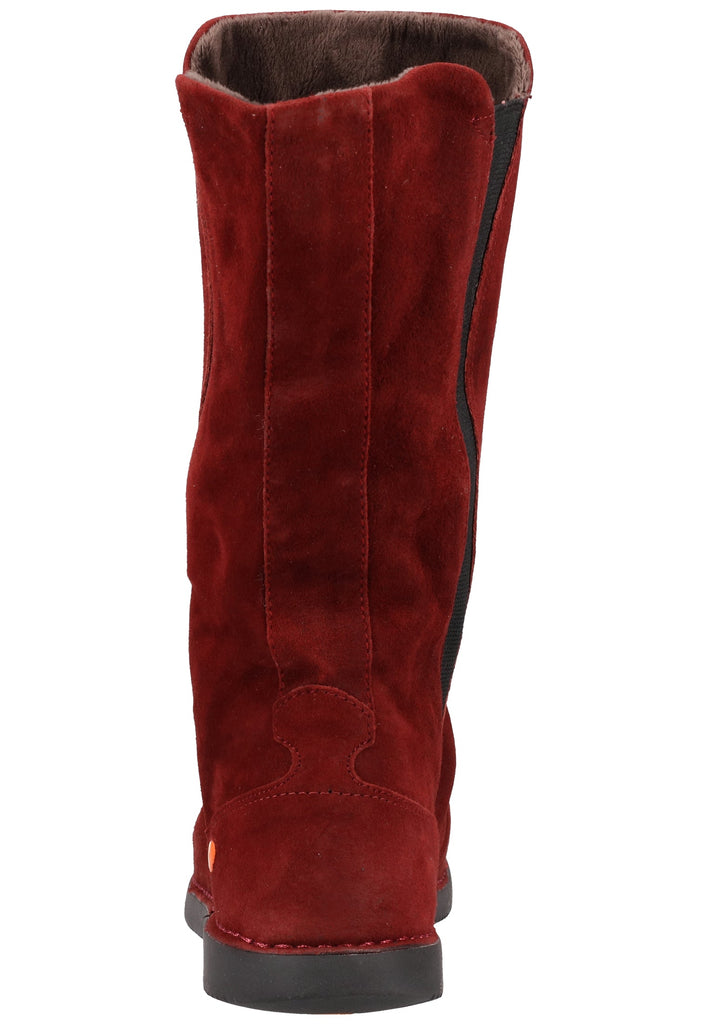 softinos Stiefel Veloursleder Rot Warmfutter - surf4shoes