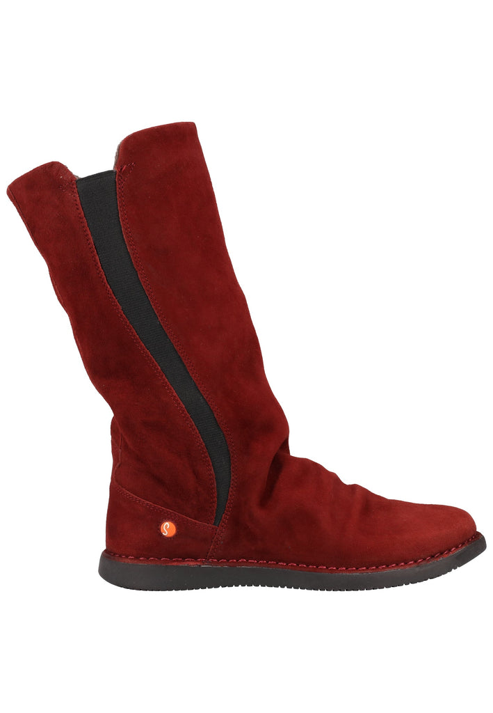 softinos Stiefel Veloursleder Rot Warmfutter - surf4shoes
