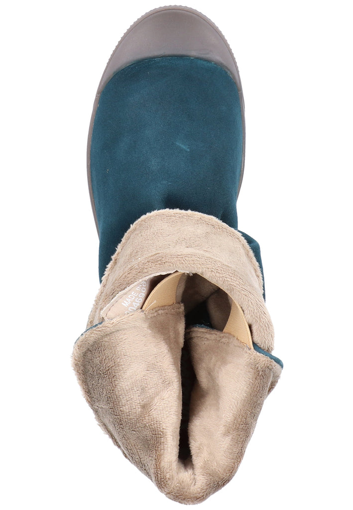 softinos Stiefelette Veloursleder Petrol Warmfutter - surf4shoes
