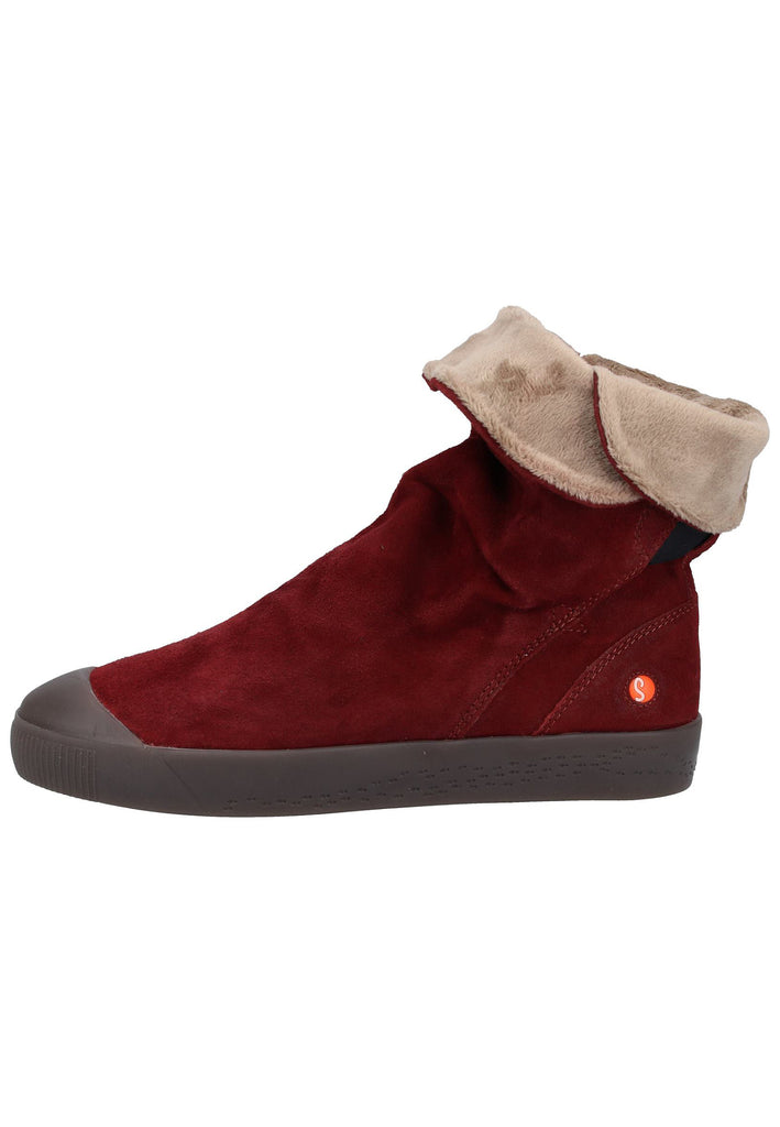 softinos Stiefelette Veloursleder Rot - surf4shoes