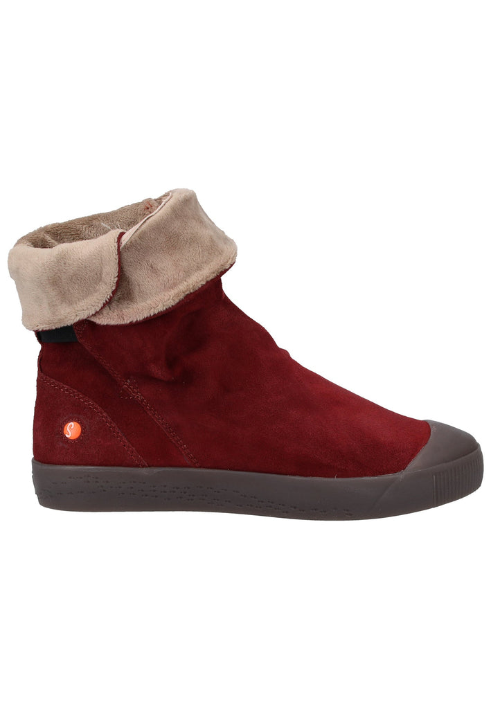 softinos Stiefelette Veloursleder Rot - surf4shoes
