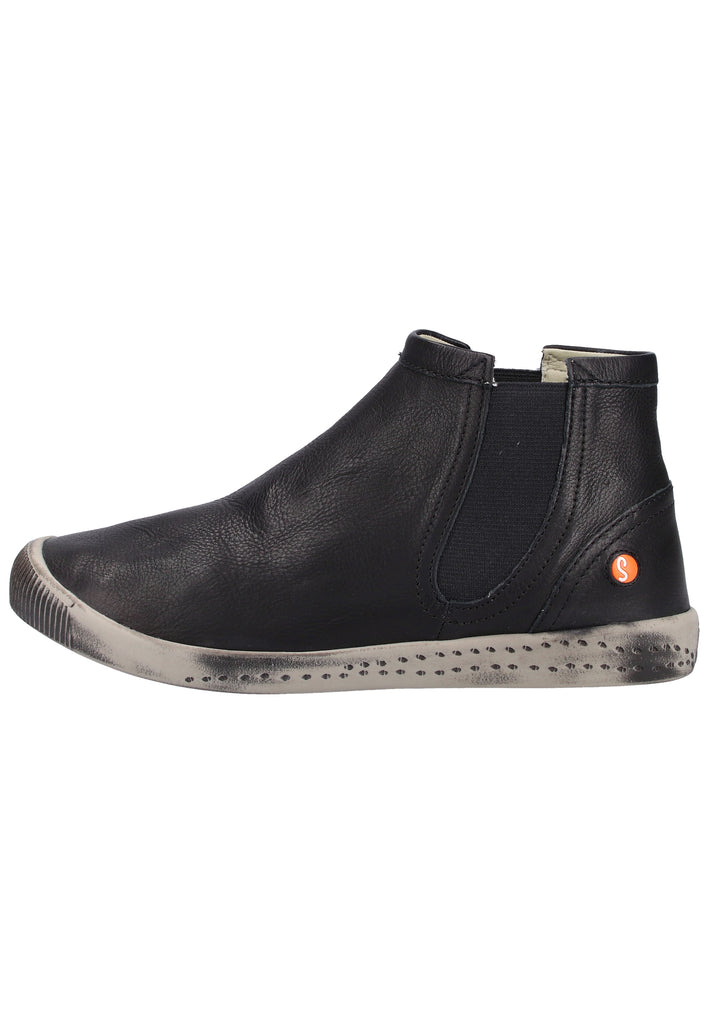 softinos Stiefelette Glattleder Schwarz - surf4shoes