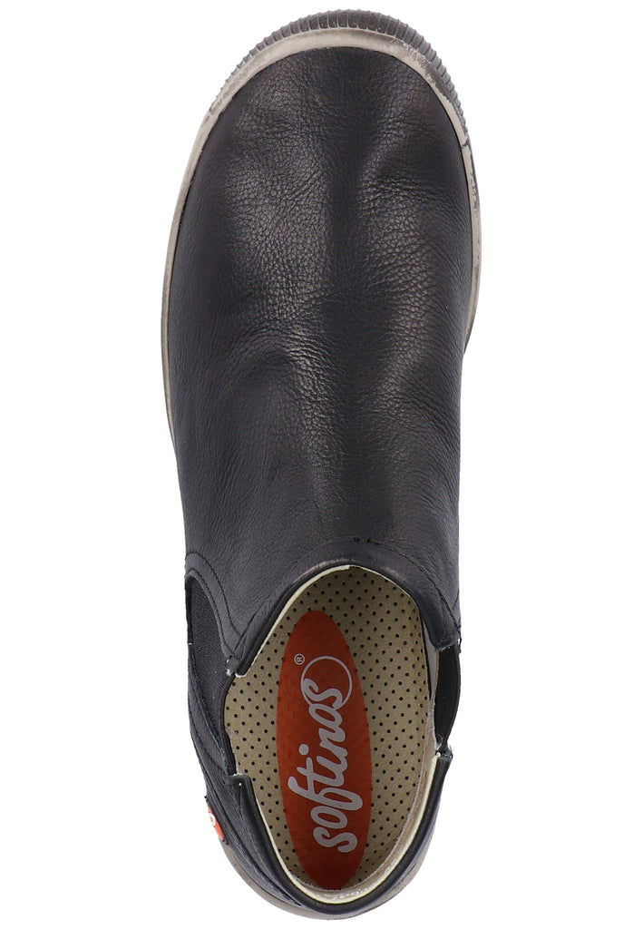 softinos Stiefelette Glattleder Schwarz - surf4shoes